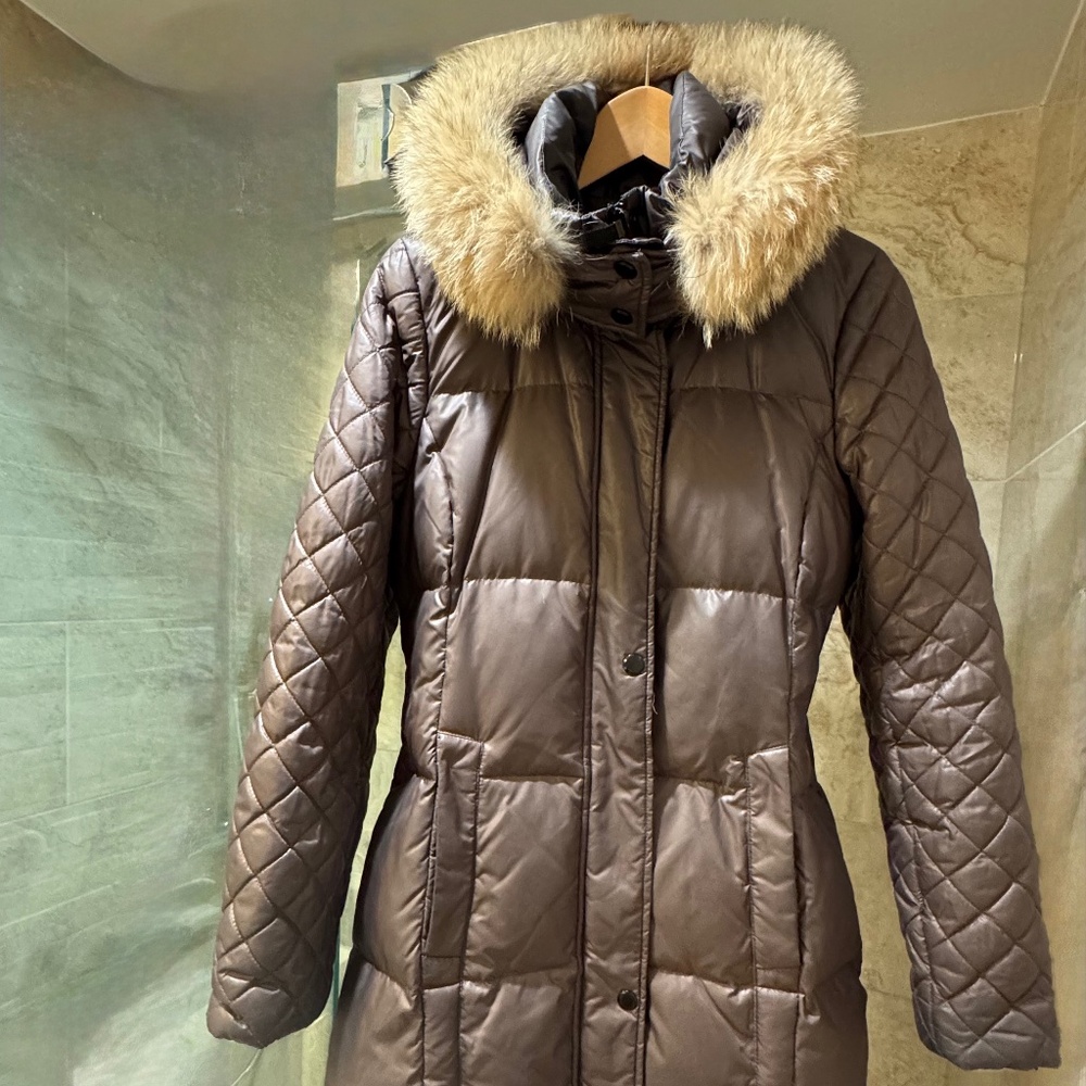 Marc New York Andrew Mack Coyote Fur Trim hood down coat